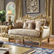 HD-2659 - 3 Piece Sofa Set - Metallic Gold