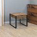 Aflo - End Table - Weathered Oak & Black