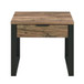 Aflo - End Table - Weathered Oak & Black