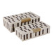 12" / 14" Boxes With Hardware (Set of 2) - Brown / Ivory