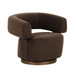 River - Performance Velvet Swivel Accent Chair - Chocolate Brown