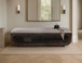 Black Balam - Wooden Bench With Fabric Cushioned Seat - Oil Black