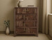 Praga - 4-Drawer Chest - Almond / Barrel Brown
