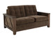 Walnut - Upholstered Loveseat - Deep Forest Brown