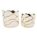 6" / 7" Clouds Planter (Set of 2) - Ivory / Gold