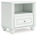Kozlani - One Drawer Night Stand - White