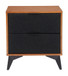 Zarif - Nightstand - Black / Walnut