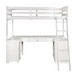 Ambar - Twin Loft Bed With Desk & Bookcase & Chest - Light Gray