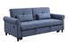 Nichelle - Sofa With Sleeper - Blue Fabric