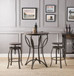 Gavino - 3 Piece Bar Table Set - Walnut & Sandy Black