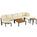 Outdoor Sectional Sofa Set Patio Seating Group With Cushions