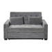 Upholstered Sleeper Bed Sofa With Dual USB Charging, Adjustable Backrest