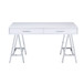Coleen - Writing Desk Same Ac00901) - White High Gloss & Chrome