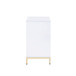 Ottey - Cabinet - White High Gloss & Gold