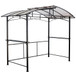 Grill Gazebo 8X5Ft, Outdoor Patio Canopy, Bbq Shelter With Steel Hardtop And Side Shelves - Black