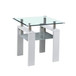Clear Glass Top Side Table, Modern Design For Home