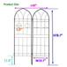 Metal Garden Trellis Rustproof Trellis For Climbing Plant, Outdoor Flower Support