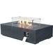 Outdoor Concrete Propane Gas Rectangle Fire Pit Table