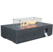 Outdoor Concrete Propane Gas Rectangle Fire Pit Table