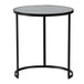 Round End Table, Stacking Side Tables With Sturdy Metal Frame For Small Space, Living Room, Office (Set of 2) - Black