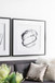 Modern Abstract Wall Art, Square Framed Wall Art (Set of 2) - Black