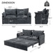 Pull Out Sofa Bed, Corduroy Convertible Sleeper Sofa Couch, Side Storage, And USB / C - Type Charging Ports Chair