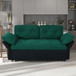 Modern Convertible Sleeper Sofa Bed With Pull-Out Queen Design, Side Storage & Thick Cushions