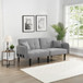 Folding Ottoman Sofa Bed With Stereo - Gray Fabric