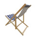 Sling Folding Chaise Lounge Chair - Stripe Blue