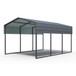 10 X 15 Ft Carport, Outdoor Carport, Heavy Duty Carport Canopy With Galvanized Steel Roof And Frame, Metal Carport Large Garage For Driveway Car, Truck - Charcoal
