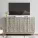Modern Style Buffet Cabinet, Sideboard Buffet Cabinet With Storage, Storage Cabinet With 4 Diamond Shaped Relief Doors For Living Room, Dining Room, Entryway, Hallway, Kitchen - Gray - Gray