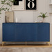 Modern 4 Door Sideboard With Creative Carved Surface And Adjustable Shelves