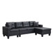 Modern Sectional Sofa Set With Chaise Lounge And Cup Holder