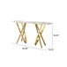 Contemporary Marble Pattern Top Table With Stainless Steel Base