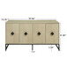 Carved 4 Door Sideboard With Storage, Adjustable Shelf