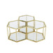 Modern Coffee Table With Double Layer Tempered Glass And Polygonal Design