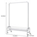 Heavy Duty Iron Garment Rack With Basket On Wheels - Silver