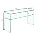 Modern Glass Console Table With Rounded Edges For Versatile Use Tempered Glass - Clear