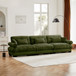 Modern Sofa With Bolstered Armrests And Pillows