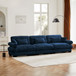 Modern Sofa With Bolstered Armrests And Pillows