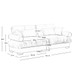 Modern Oversize Sofa With Cloud Like Comfort, Featuring Waist And Throw Pillows
