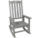 Oversized Porch Rocker Chair With Wide Seat And Tall Backrest