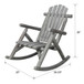 Durable Wooden Porch Rocker, Fir Log Rocking Chair