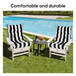 2 Piece High Back Patio Chair Cushion Set, Tufted Adirondack And Rocking Chair Cushions
