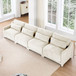 Elegant Sofa With Ergonomic Design And Lumbar Pillows