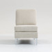 Single Couch Modular Armless Accent Chair With Back Cushion