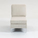 Single Couch Modular Armless Accent Chair With Back Cushion