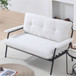 Modern Metal Frame Sofa With Sponge Filling For Compact Spaces And Versatile Use