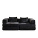 Convertible Floor Sofa Bed With Pillow Back Support Armrest