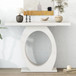Console Table With Oval Base And Reinforced Bottom Plate